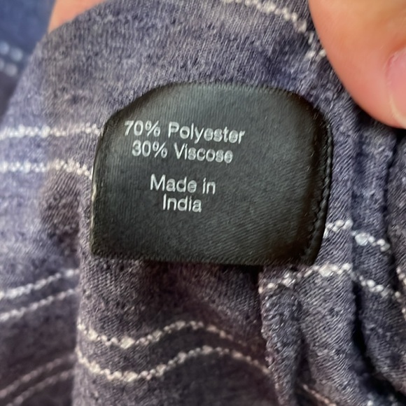 LANE BRYANT UEC 14/16 Blue white dot Short Sleeve Textured T-Shirt tie front - Picture 8 of 10